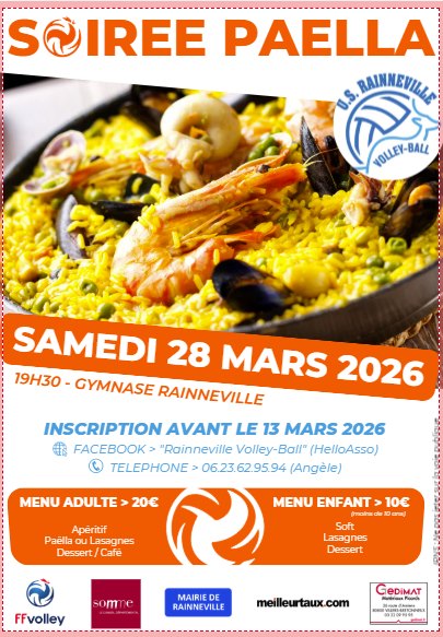 Soirée Paëlla – Samedi 28 Mars 2026