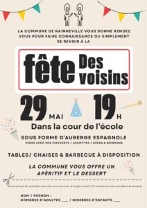 Lire la suite à propos de l’article Fête des voisins – Vendredi 29 mai