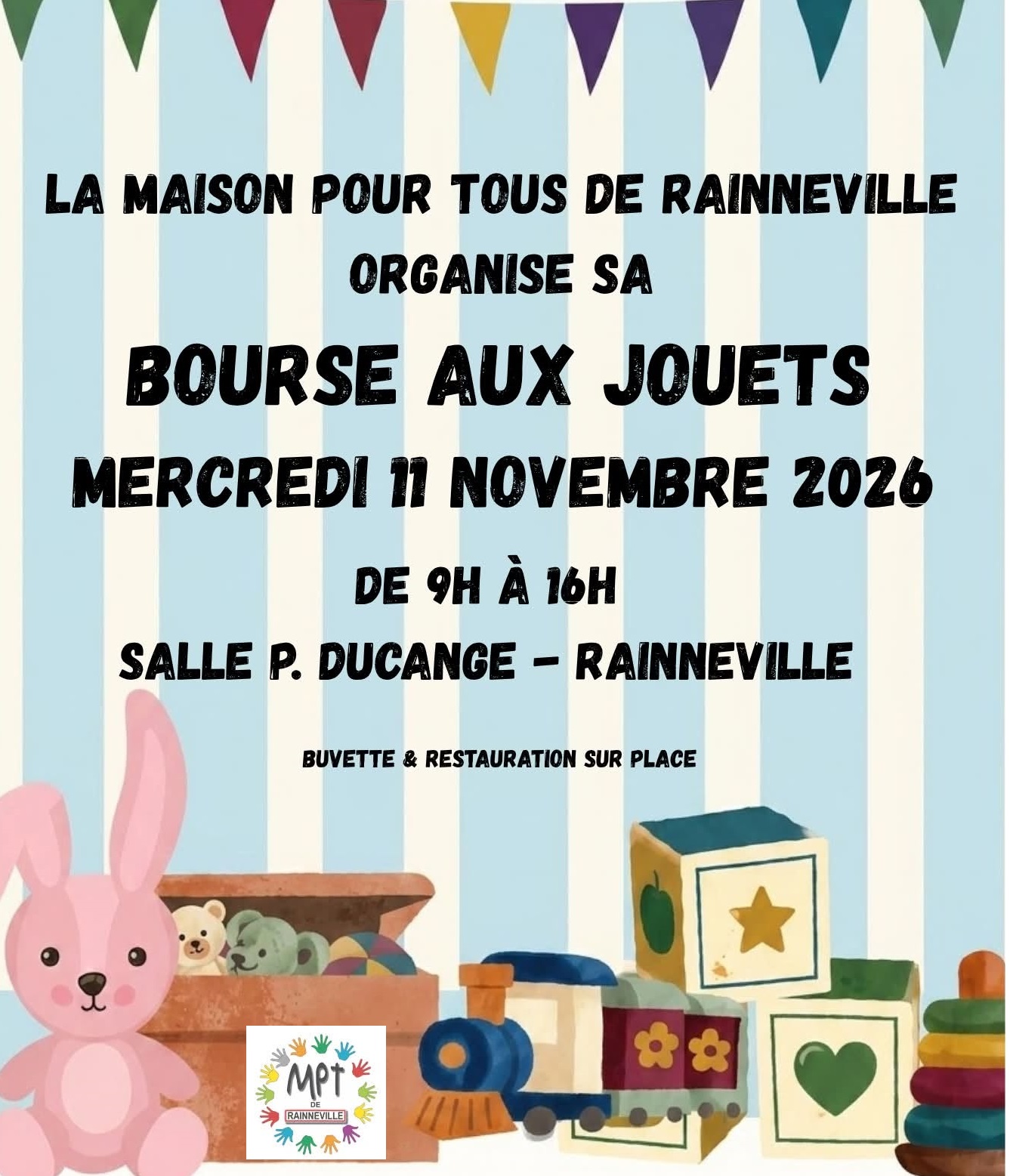 Vous consultez actuellement Bourse aux jouets – Mercredi 11 Novembre